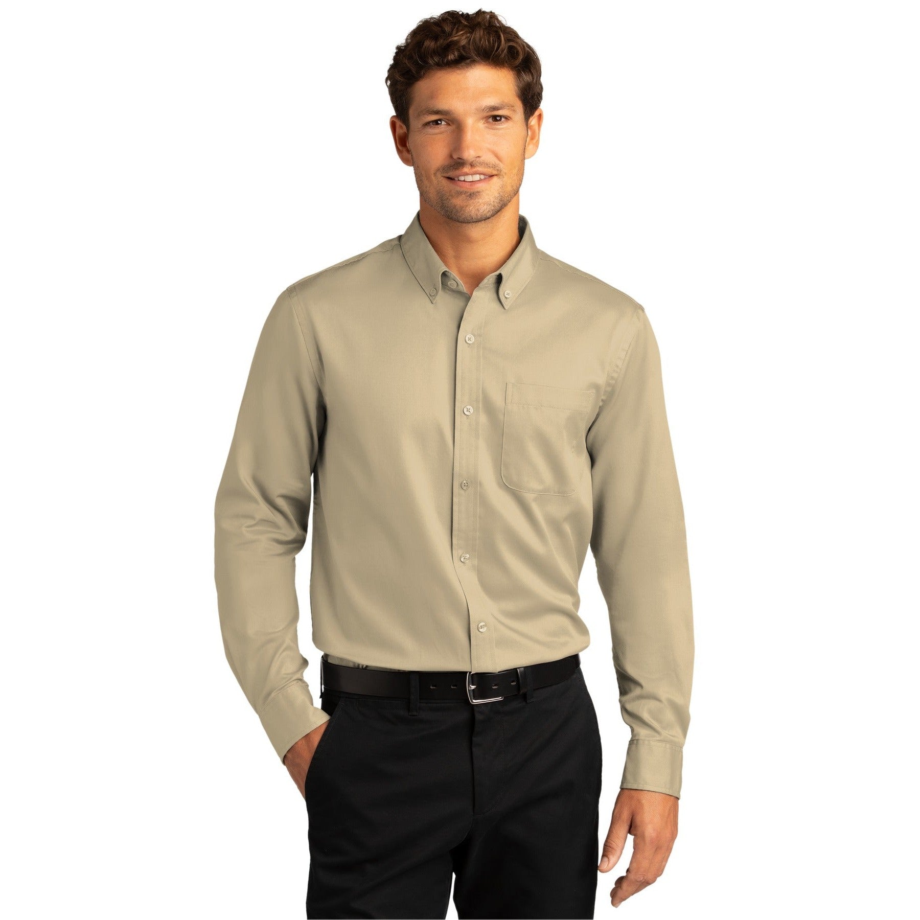 Port Authority-Port Authority® Long Sleeve SuperPro React™ Twill Shirt. W808-MedTech-16